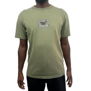 PIEL DE Toro Men's Army Green Logo Short Sleeve Crew Neck T Shirt US M